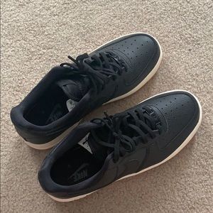 Black leather Air Force ones women’s size 7